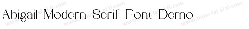 Abigail Modern Serif Font Demo字体转换